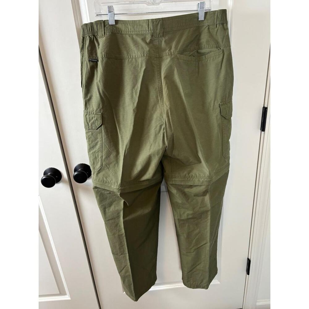 Columbia Convertible Cargo Pants Olive Green Zip Off Legs Mens 36x32 - Picture 8 of 8